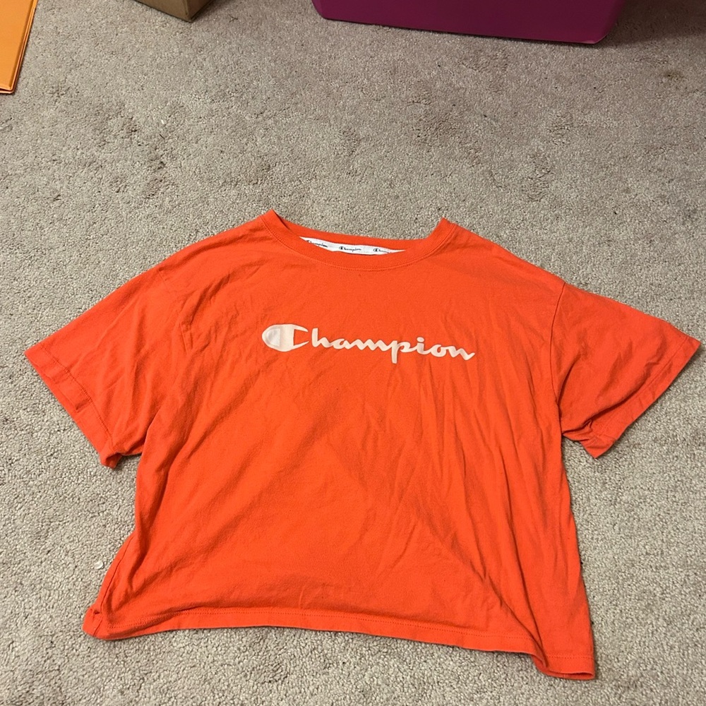 Champion Vibrant Orange Athletic Tee
